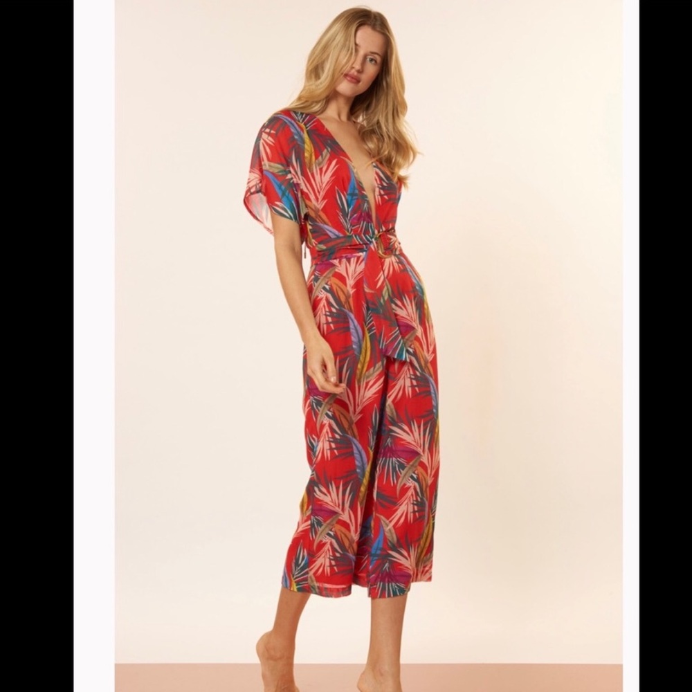 Anthropologie Red Carter Vivian Tropical Jump D140